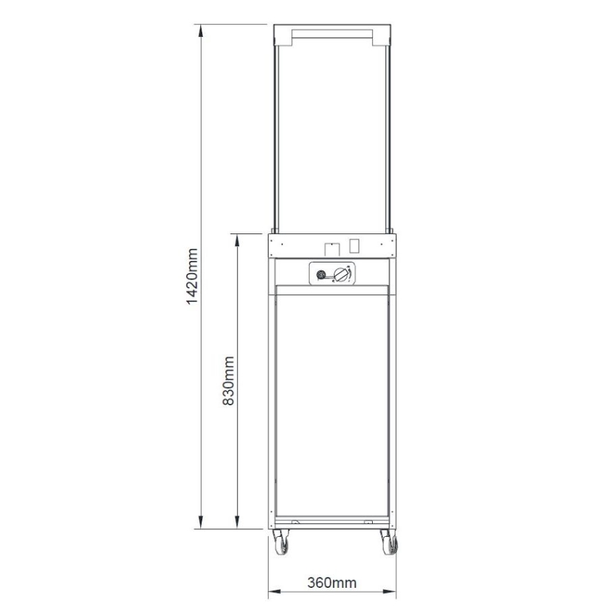 Planika - Vanjski plinski kamin 142x36 cm 8kW 1xAAA crna + zaštitni pokrov