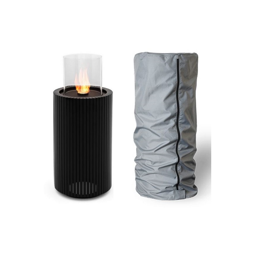 Planika - BIO kamin 87x37,6 cm 2,5kW crna + zaštitni pokrov