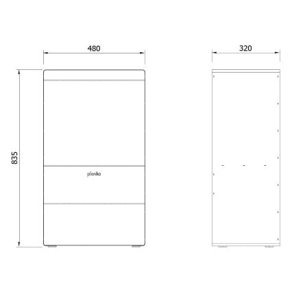 Planika - BIO kamin na daljinsko upravljanje 83,5x48 cm 2,5kW/230V crna