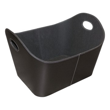 Plastična košara za drva s ručkama 35x55 cm crna