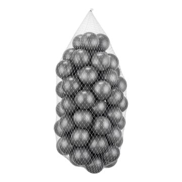 Plastične igračke kuglice 50 kom promjer 7 cm siva