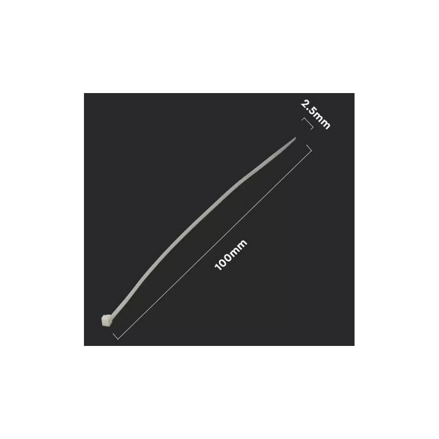 Plastične vezice 2,5x100mm 100kom bijela