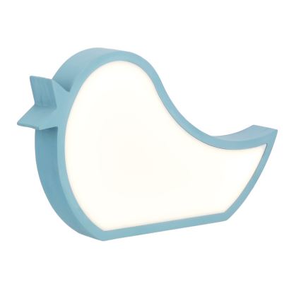 Plava dječja stolna lampa BIRD LED/12W/230V