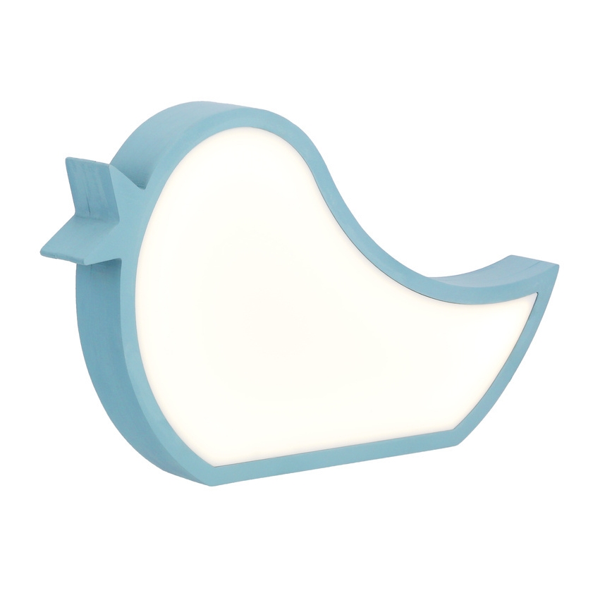 Plava dječja stolna lampa BIRD LED/12W/230V
