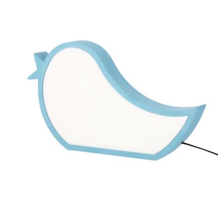 Plava dječja stolna lampa BIRD LED/12W/230V