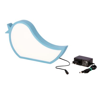 Plava dječja stolna lampa BIRD LED/12W/230V