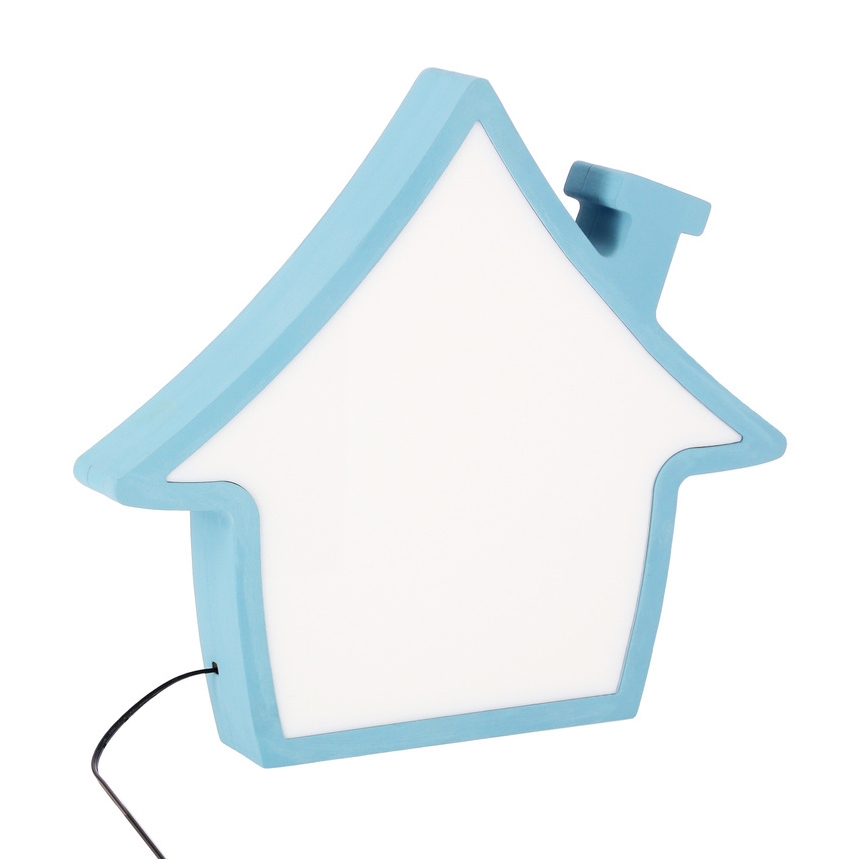 Plava LED dječja stolna lampa HOUSE LED/10W/230V