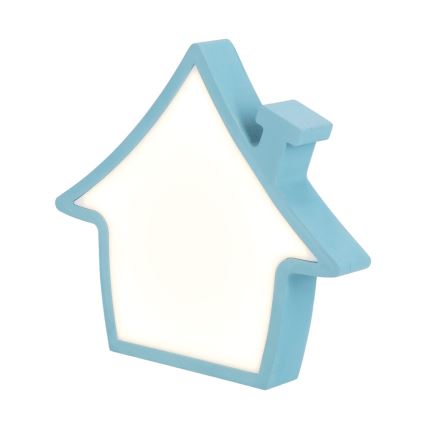 Plava LED dječja stolna lampa HOUSE LED/10W/230V
