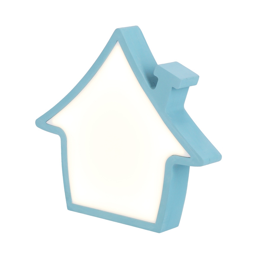Plava LED dječja stolna lampa HOUSE LED/10W/230V