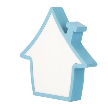Plava LED dječja stolna lampa HOUSE LED/10W/230V