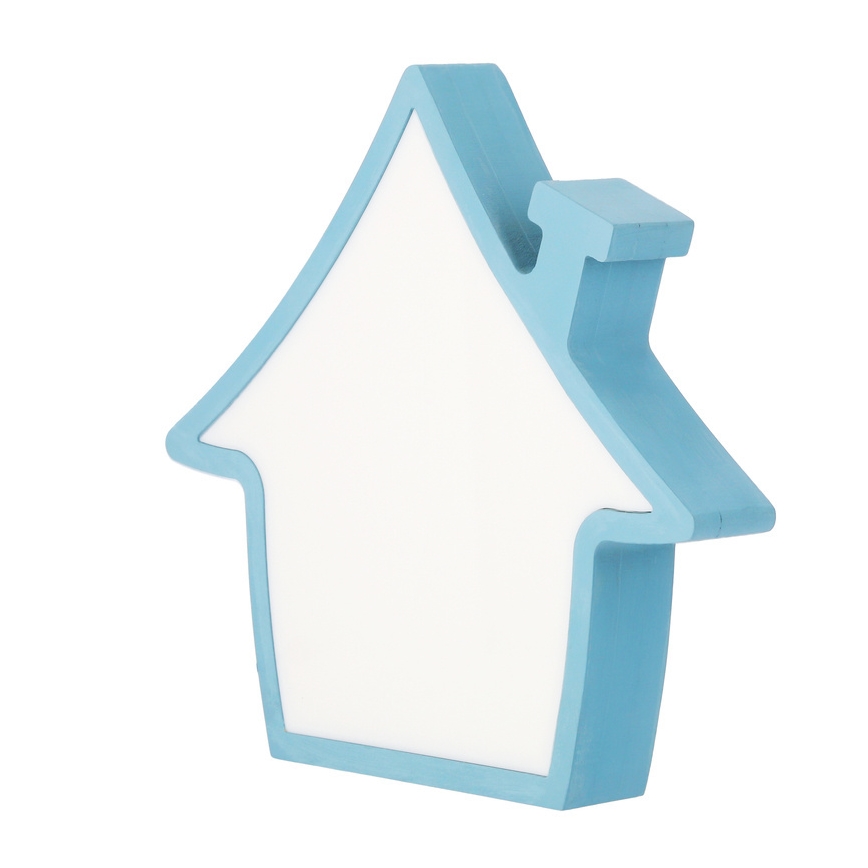 Plava LED dječja stolna lampa HOUSE LED/10W/230V