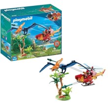 Playmobil - Dječji set helikopter s pterodaktilom 39 kom