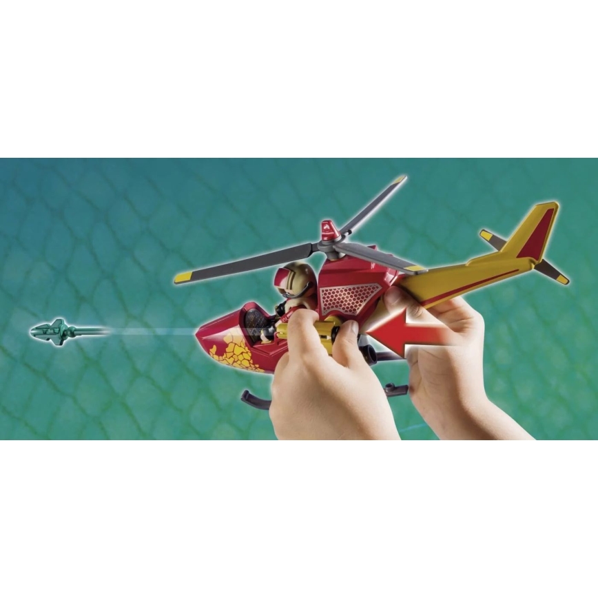 Playmobil - Dječji set helikopter s pterodaktilom 39 kom
