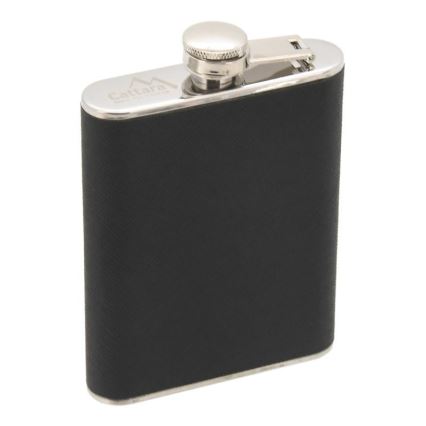 Pljoska s tabakerom 175 ml crna