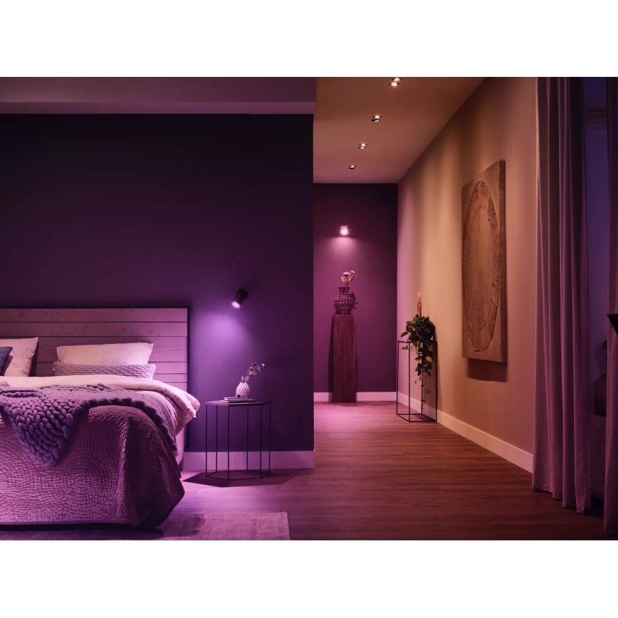 Početni set Philips Hue WHITE AND COLOR AMBIANCE 3xGU10/4,2W/230V 2000-6500K + Hue Bridge i prekidač za prigušivanje