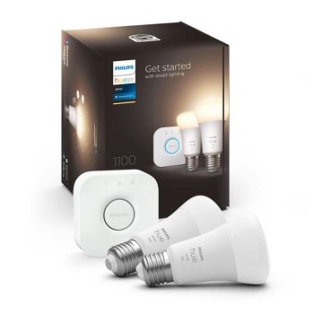 Početni komplet Philips Hue WHITE 2xE27/9,5W 2700K + Hue Bridge