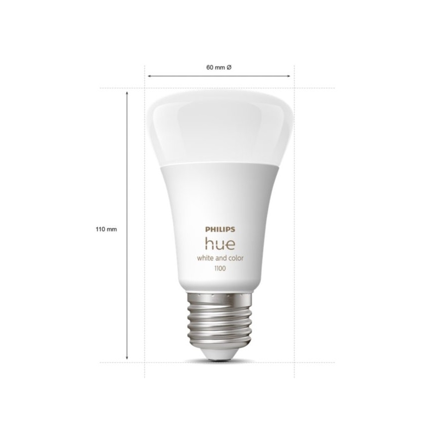 Početni komplet Philips Hue WHITE AND COLOR AMBIANCE 3xE27/9W 2000-6500K + Hue Bridge i Dimmer Switch