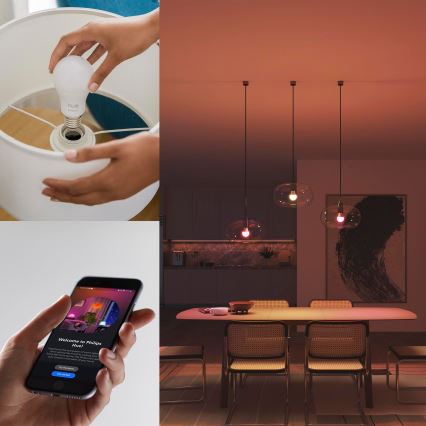 Početni paket Philips Hue White And Color Ambiance Essential 2xE27/8W/2300V 2200-6500K + Hue bridge