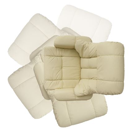 Podesiva fotelja HABI krem/prirodni hrast