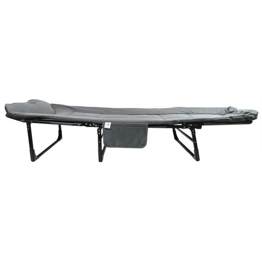 Podesiva sklopiva ležaljka za kampiranje, siva