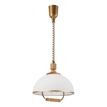 Podesivi luster RAMONA 1xE27/60W/230V smeđa/bijela/hrast