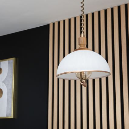 Podesivi luster RAMONA 1xE27/60W/230V smeđa/bijela/hrast