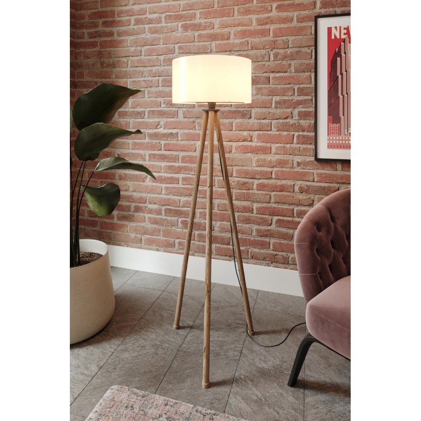 Podna lampa 1xE27/40W/230V bež/bijela