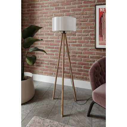 Podna lampa 1xE27/40W/230V bež/bijela