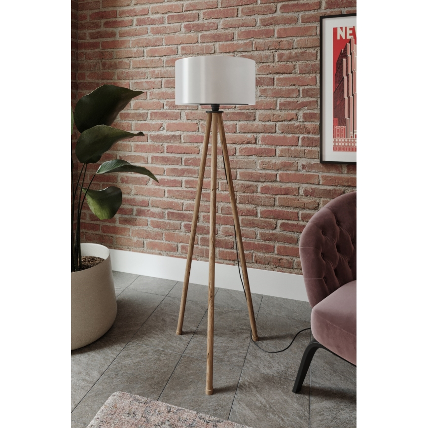 Podna lampa 1xE27/40W/230V bež/bijela