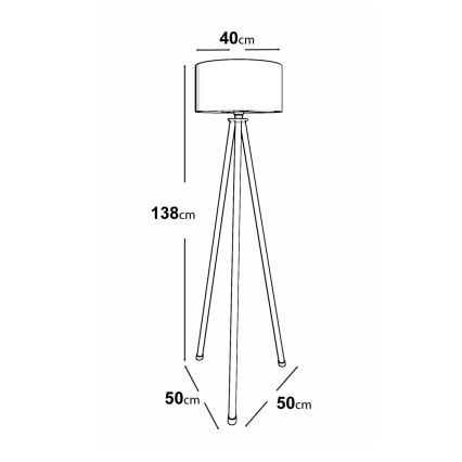 Podna lampa 1xE27/40W/230V bež/bijela