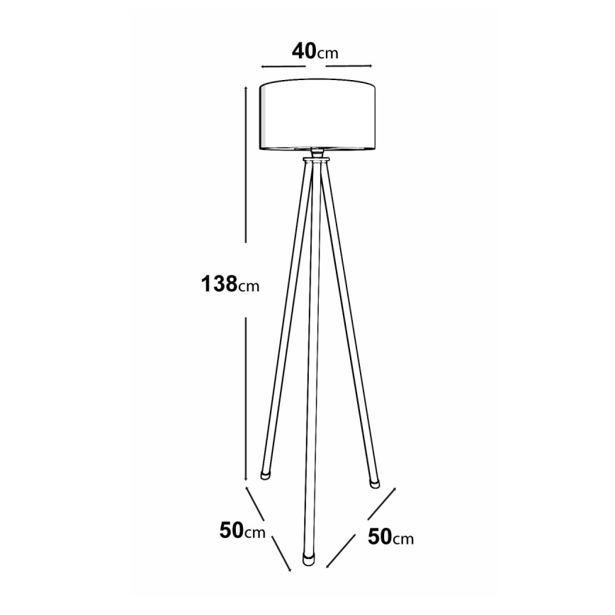 Podna lampa 1xE27/40W/230V bež/bijela