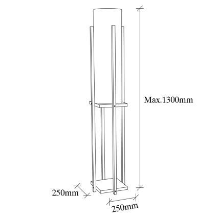 Podna lampa 1xE27/40W/230V bijela