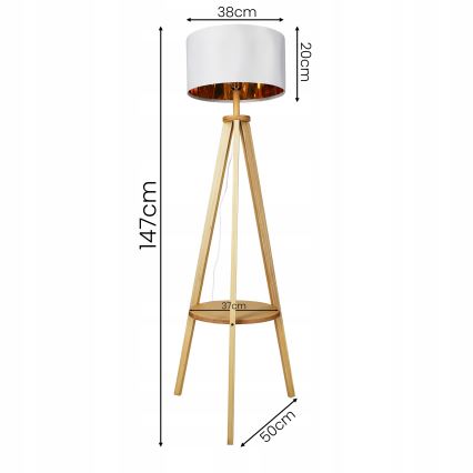 Podna lampa 1xE27/40W/230V bijela