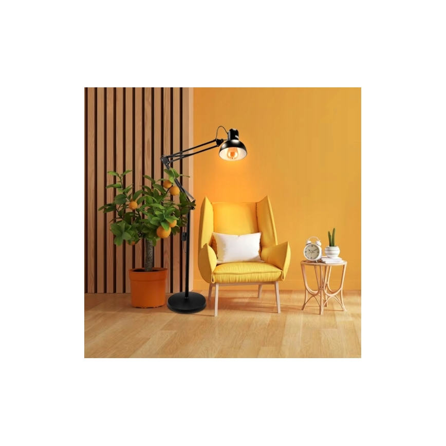 Podna lampa 1xE27/40W/230V crna