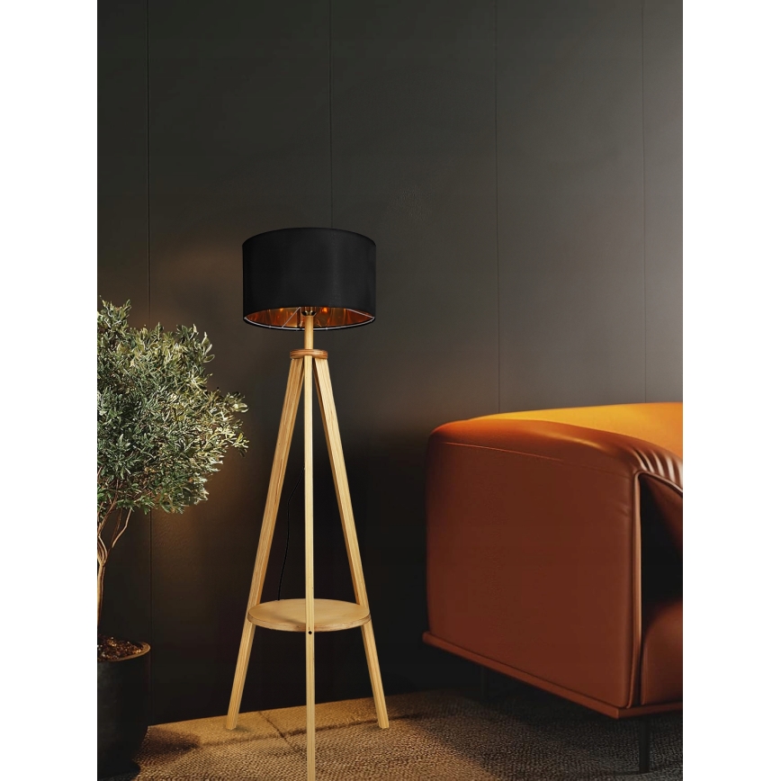 Podna lampa 1xE27/40W/230V crna