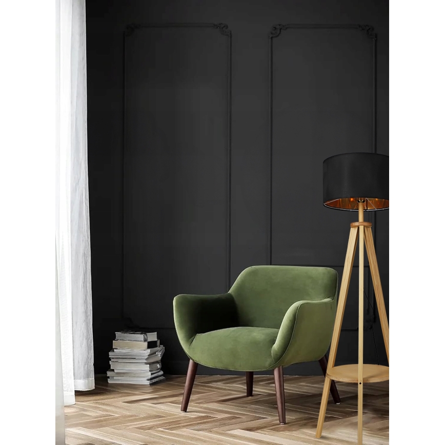 Podna lampa 1xE27/40W/230V crna