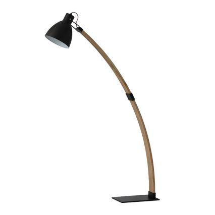 Podna lampa 1xE27/60W/230V jasen/crna