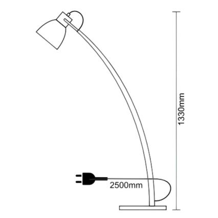 Podna lampa 1xE27/60W/230V jasen/crna