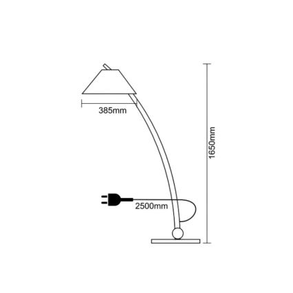 Podna lampa 1xE27/60W/230V, od punog jasena