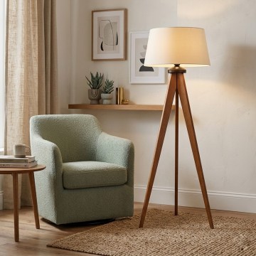 Podna lampa AIDA 1xE27/15W/230V hrast/krem