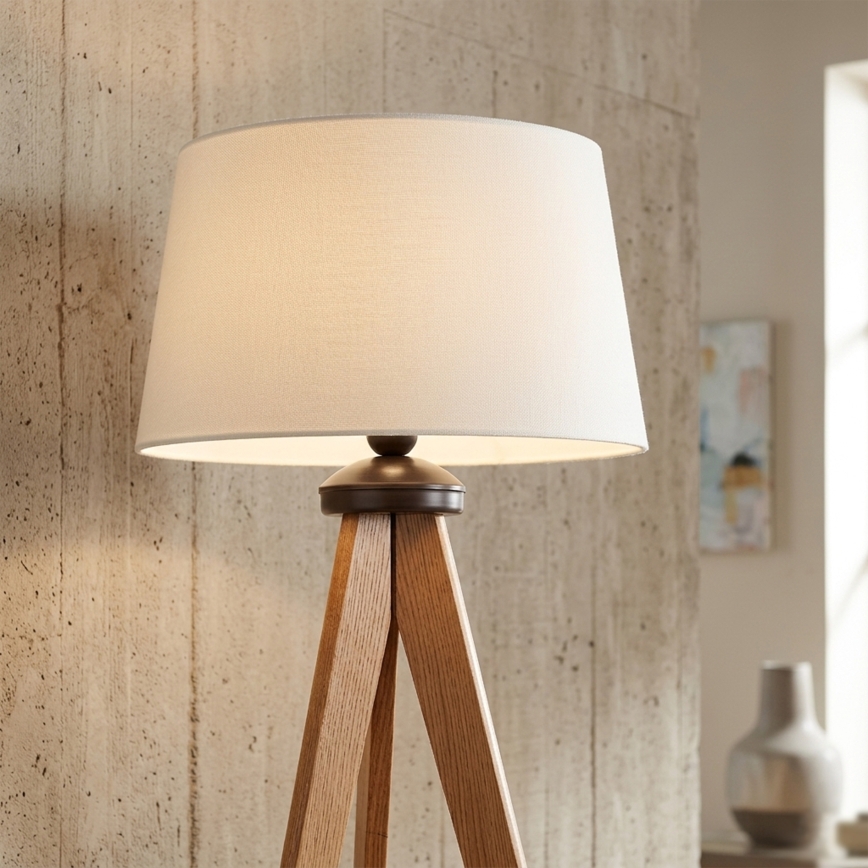 Podna lampa AIDA 1xE27/15W/230V hrast/krem
