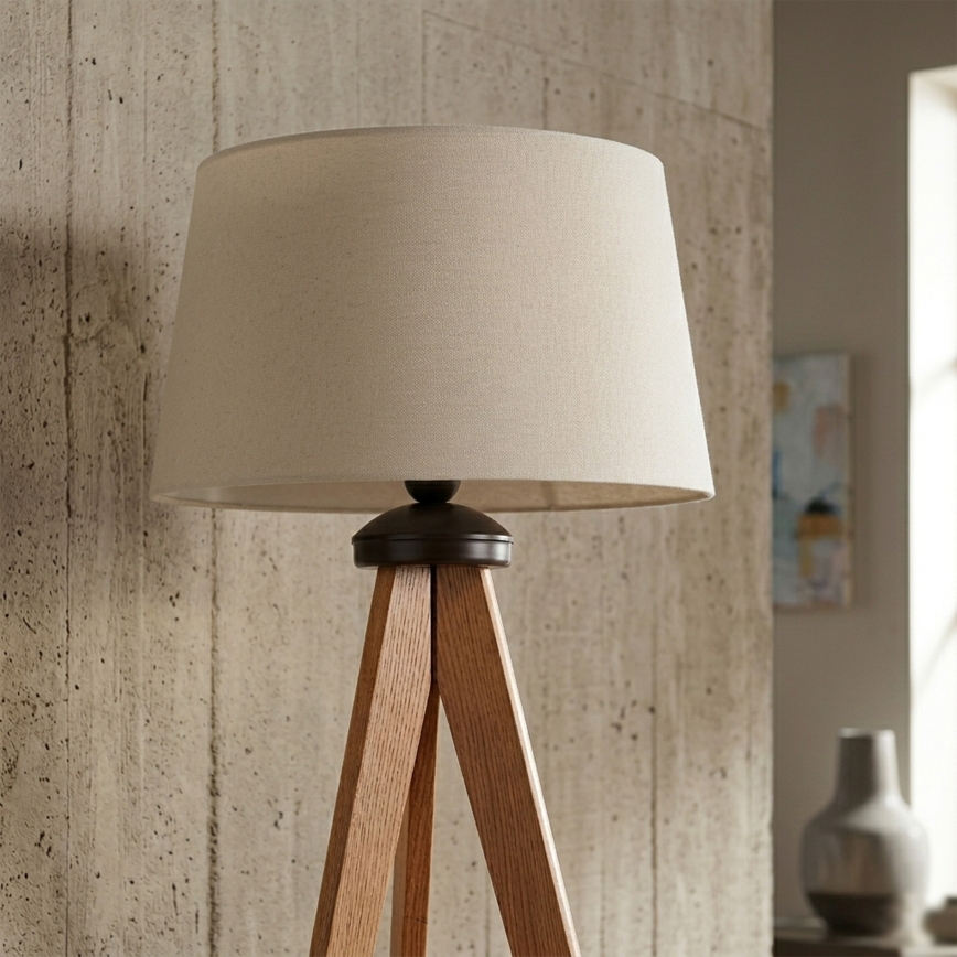 Podna lampa AIDA 1xE27/15W/230V hrast/krem