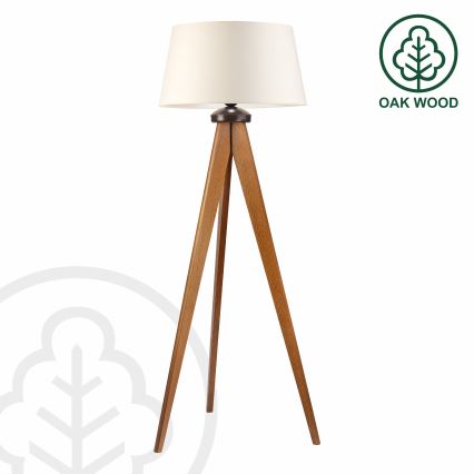 Podna lampa AIDA 1xE27/15W/230V hrast/krem