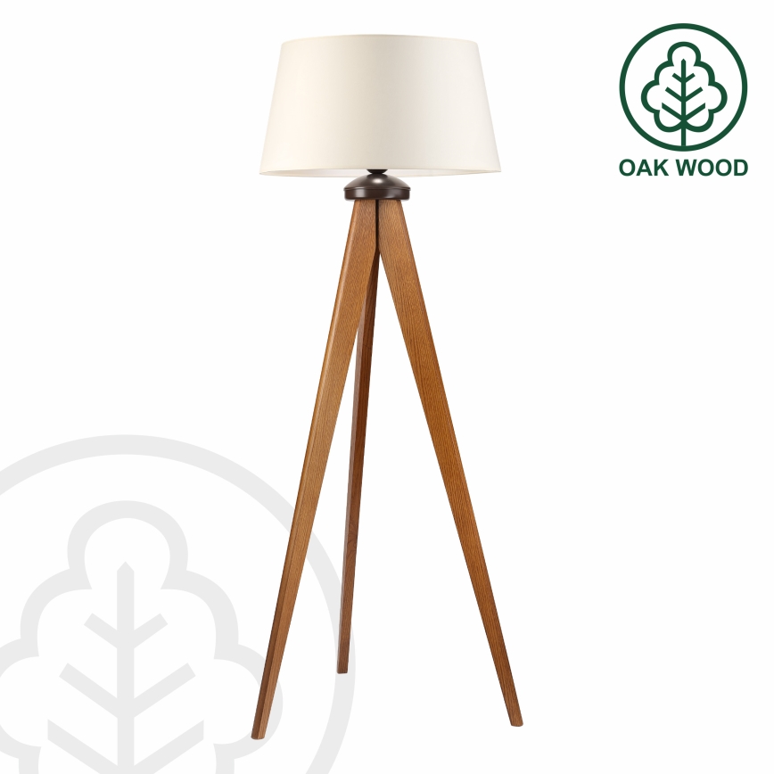 Podna lampa AIDA 1xE27/15W/230V hrast/krem
