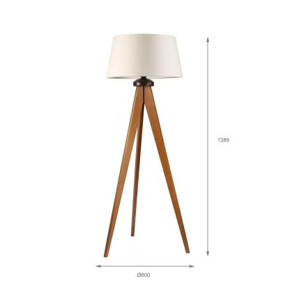 Podna lampa AIDA 1xE27/15W/230V hrast/krem