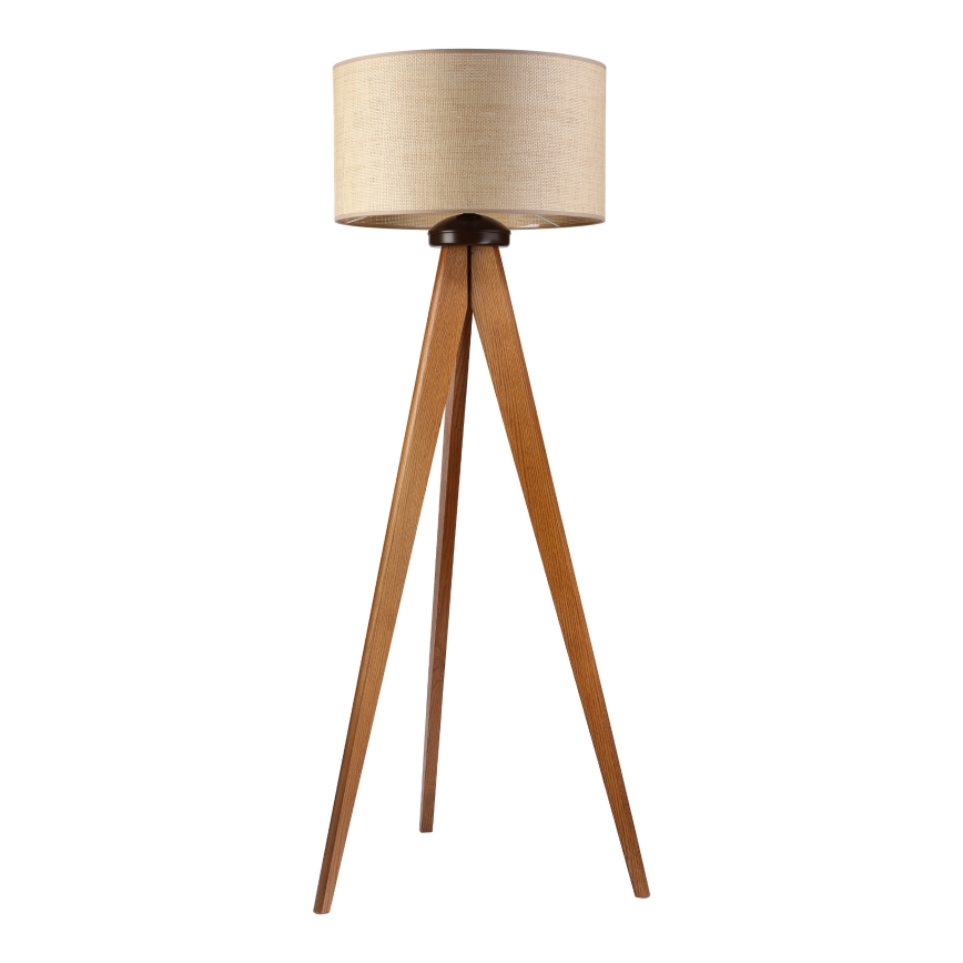 Podna lampa AIDA 1xE27/15W/230V hrast/rafija