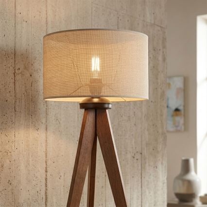 Podna lampa AIDA 1xE27/15W/230V hrast/rafija