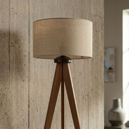 Podna lampa AIDA 1xE27/15W/230V hrast/rafija