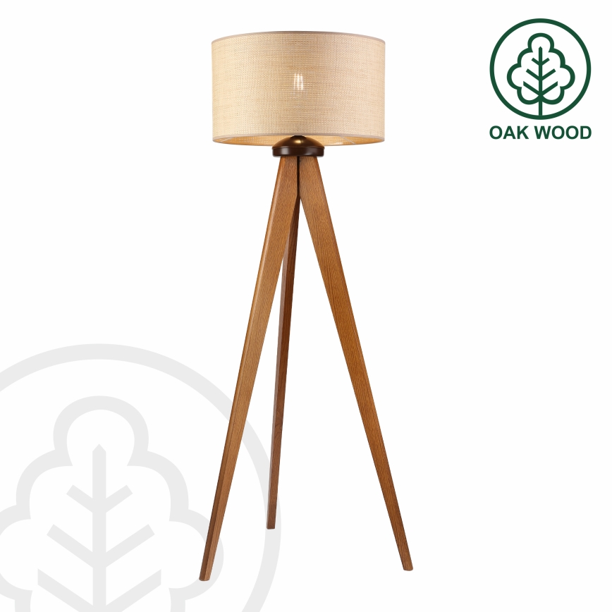 Podna lampa AIDA 1xE27/15W/230V hrast/rafija