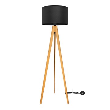 Podna lampa ALBA 1xE27/15W/230V crna/hrast